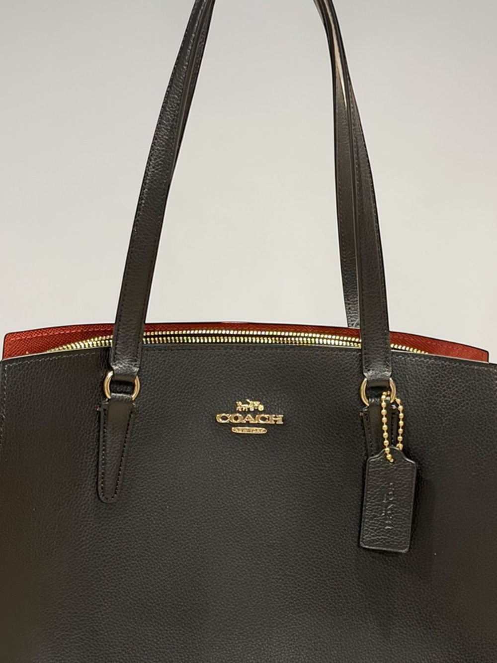 Coach Tatum Carryall Black Double Face Pebbled Leather Handbag C4078 NWOT - Picture 2 of 14